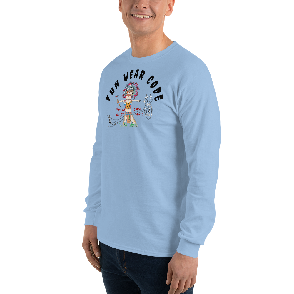 Sudadera acogedora de manga larga – Edición especial con estampado indio americano | FunWearCode