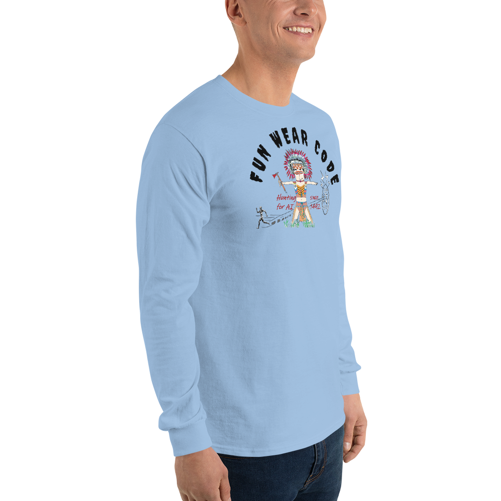 Sudadera acogedora de manga larga – Edición especial con estampado indio americano | FunWearCode