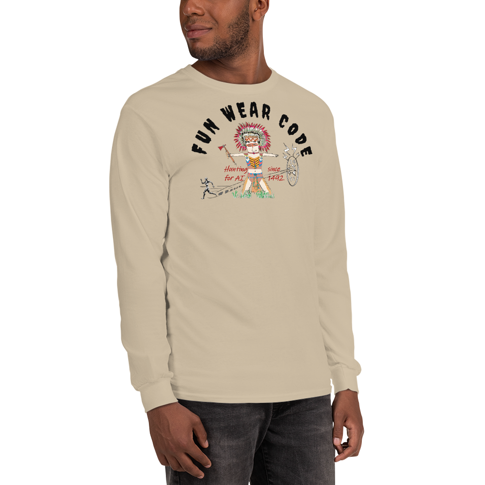 Sudadera acogedora de manga larga – Edición especial con estampado indio americano | FunWearCode