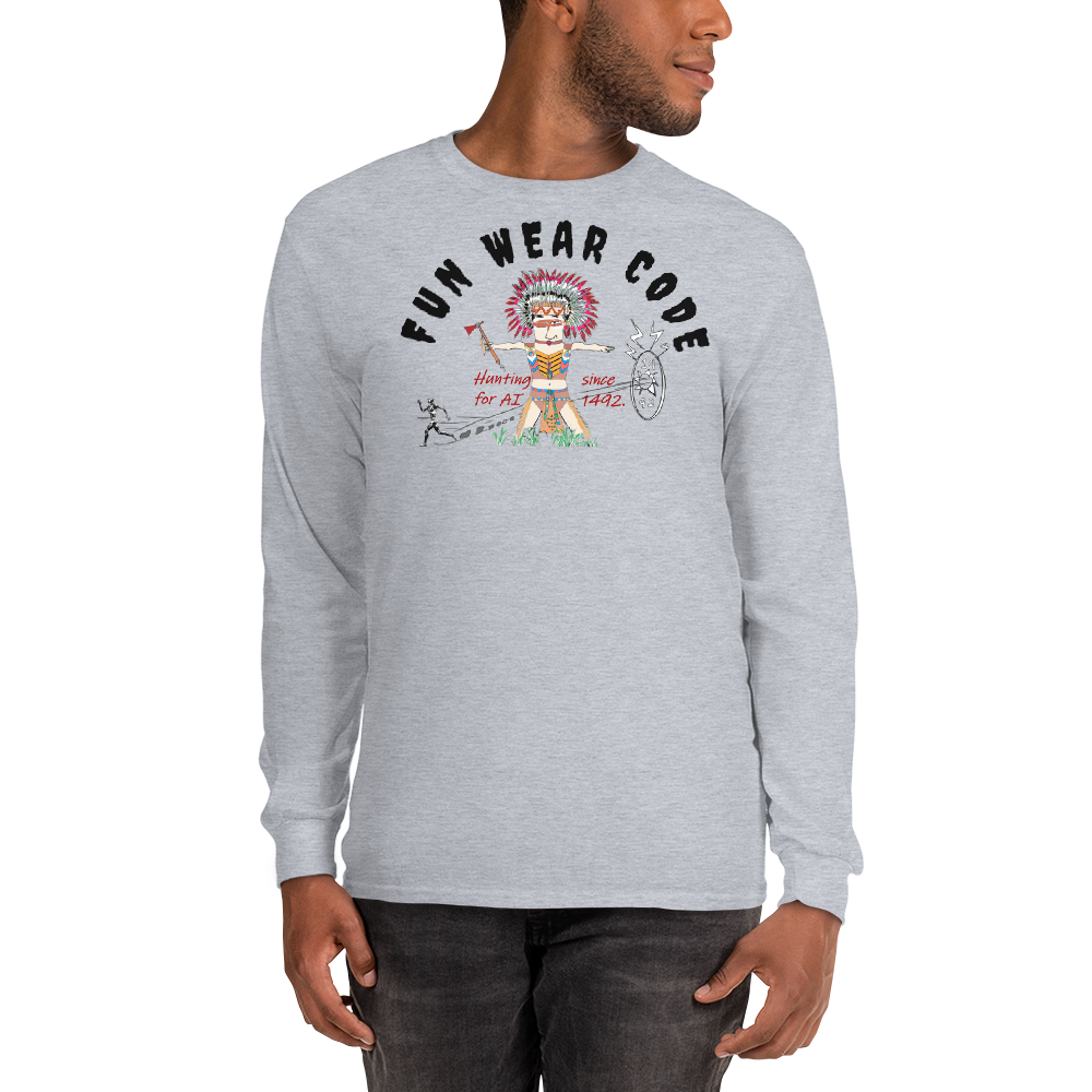 Sudadera acogedora de manga larga – Edición especial con estampado indio americano | FunWearCode
