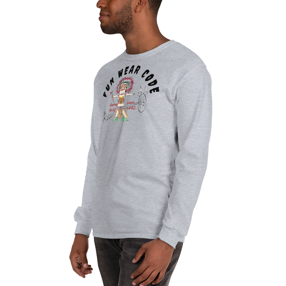 Sudadera acogedora de manga larga – Edición especial con estampado indio americano | FunWearCode