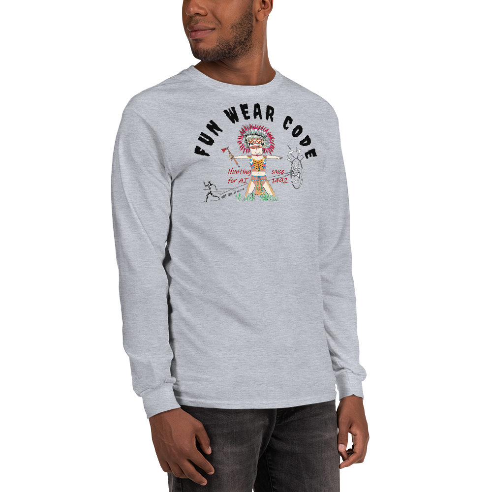 Sudadera acogedora de manga larga – Edición especial con estampado indio americano | FunWearCode