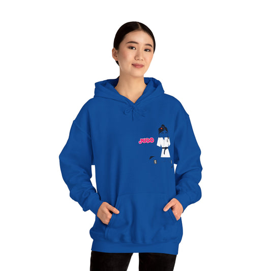 Sudadera con capucha de judo de dibujos animados: sudadera con gráficos divertidos de artes marciales | FunWearCode