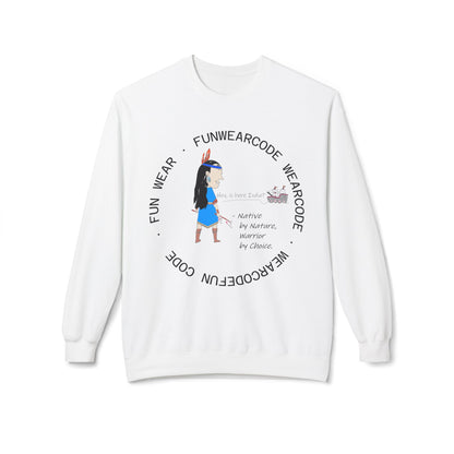 Sudadera acogedora de cuello redondo – Sudadera con estampado indio americano | FunWearCode