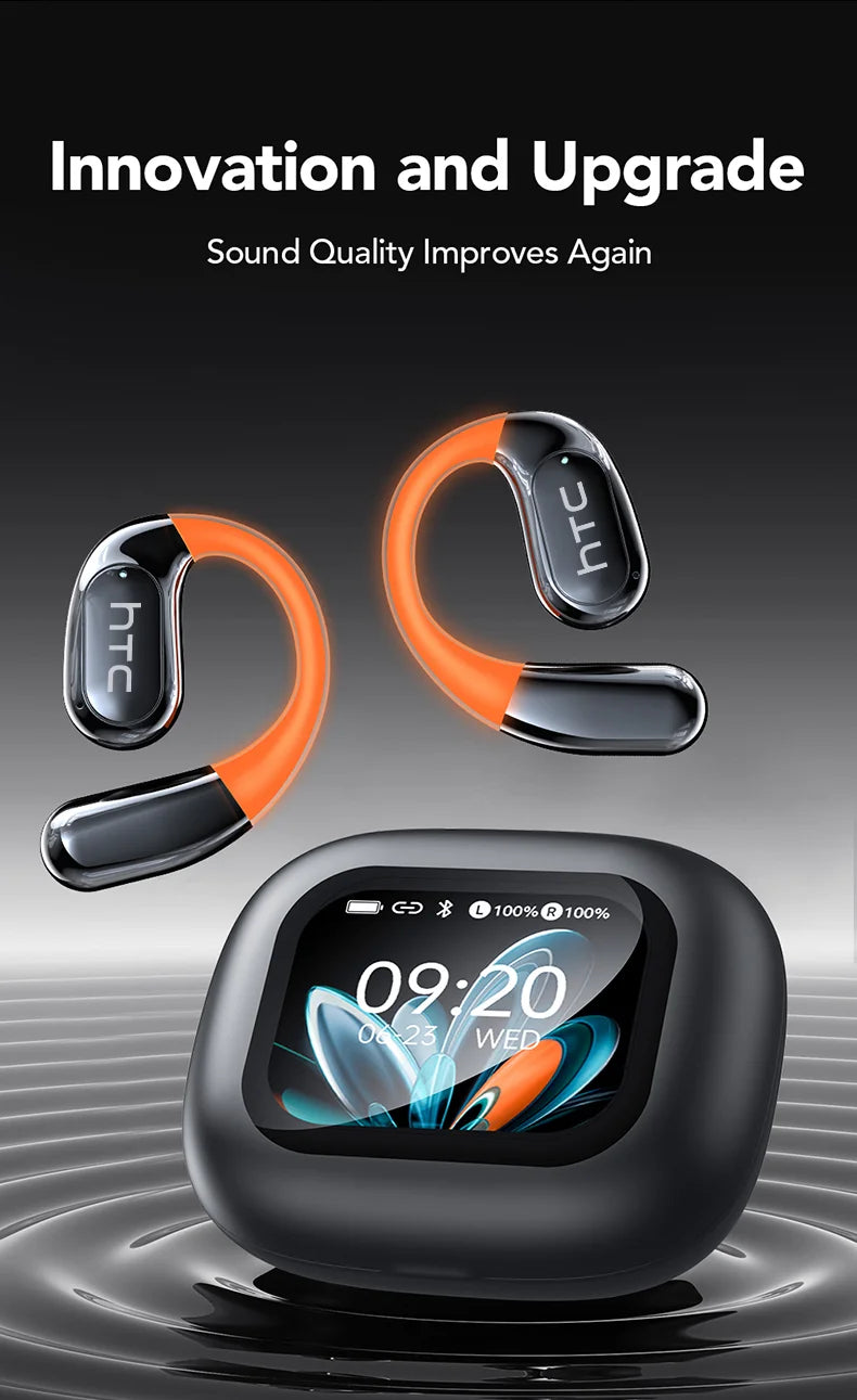 Écouteurs sans fil sport traducteur AI – Écran tactile LCD avec crochet lumineux | Sélection FunWearCode