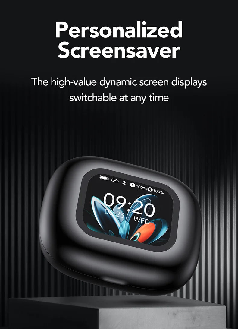 Écouteurs sans fil sport traducteur AI – Écran tactile LCD avec crochet lumineux | Sélection FunWearCode