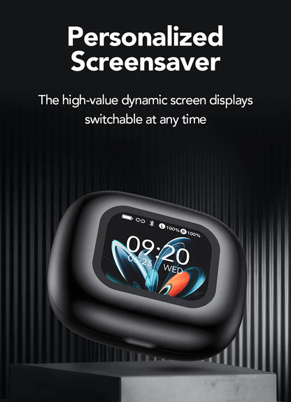 Écouteurs sans fil sport traducteur AI – Écran tactile LCD avec crochet lumineux | Sélection FunWearCode