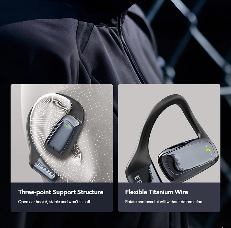 Auriculares deportivos inalámbricos con traductor de IA - Auriculares Bluetooth con pantalla táctil LCD y micrófono HD | Selección de FunWearCode 