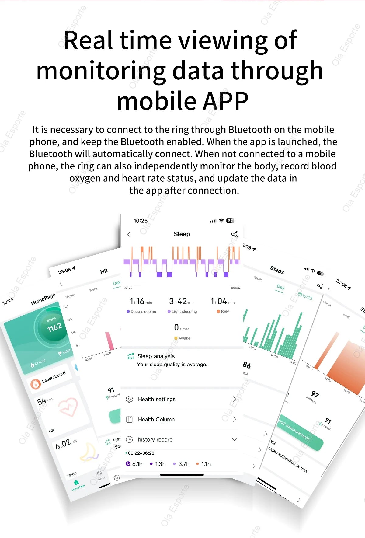 Anillo inteligente unisex resistente al agua: monitoriza la frecuencia cardíaca, la presión arterial, el sueño y la actividad | Selección de FunWearCode