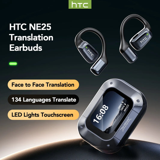 Auriculares deportivos inalámbricos con traductor de IA - Auriculares Bluetooth con pantalla táctil LCD y micrófono HD | Selección de FunWearCode 