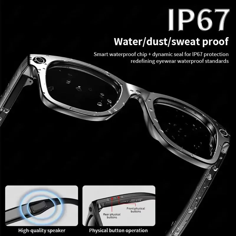 Lunettes intelligentes améliorées unisexe – Caméra, vidéo, interaction IA, traduction, appel Bluetooth | Sélection FunWearCode