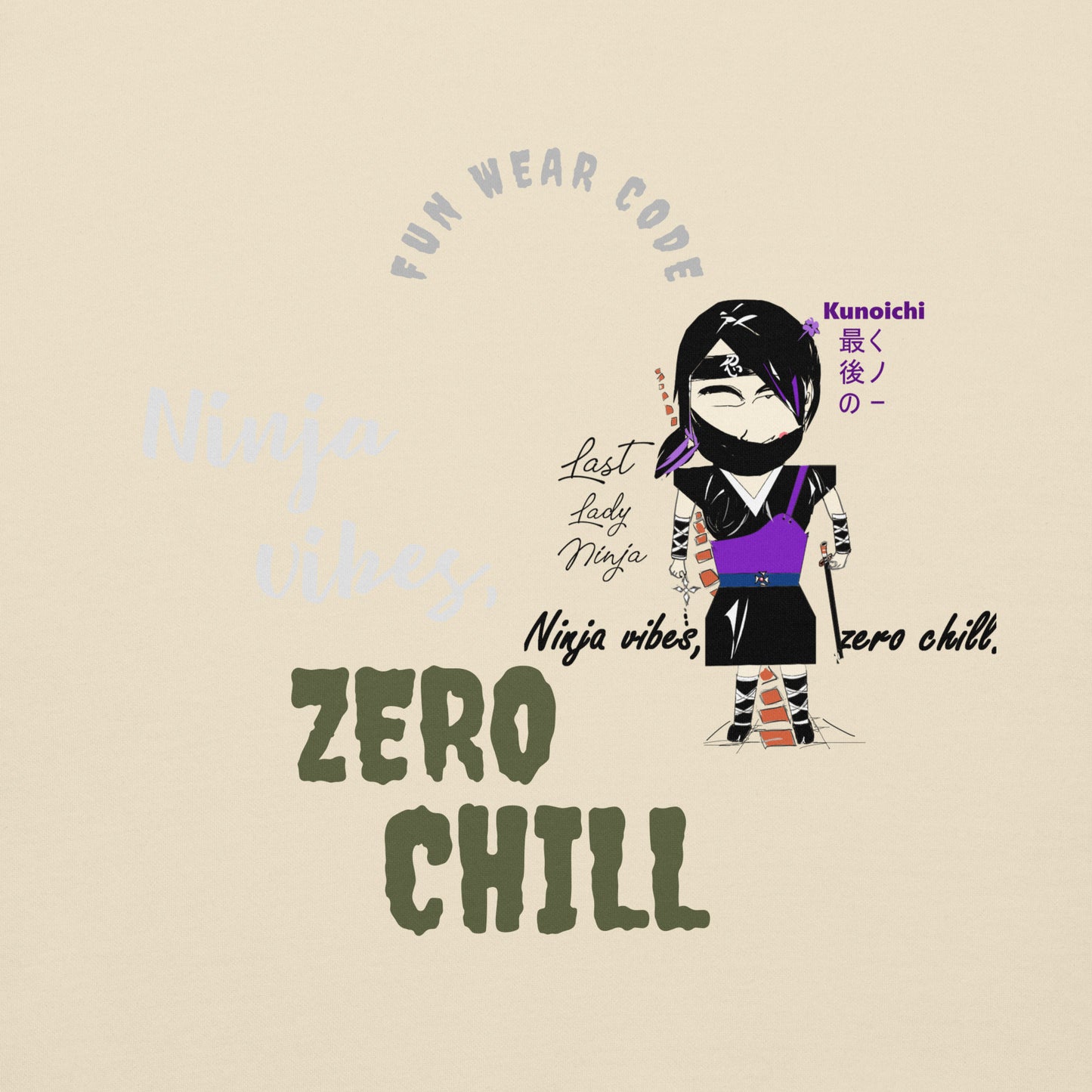 Soft & Warm Pullover Hoodie – Lady Ninja Graphic Design for Women | FunWearCode