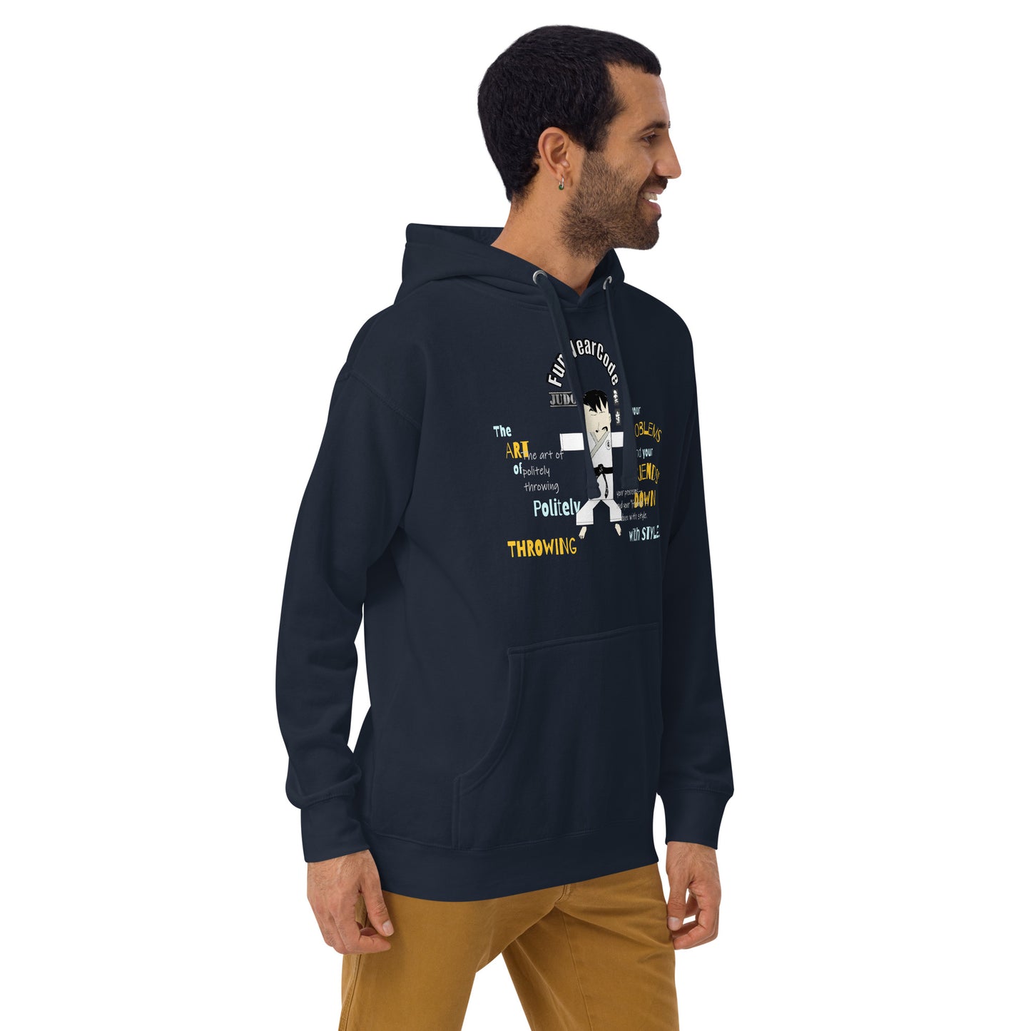 Judo Cartoon Graphic Hoodie – Fun Martial Arts | FunWearCode