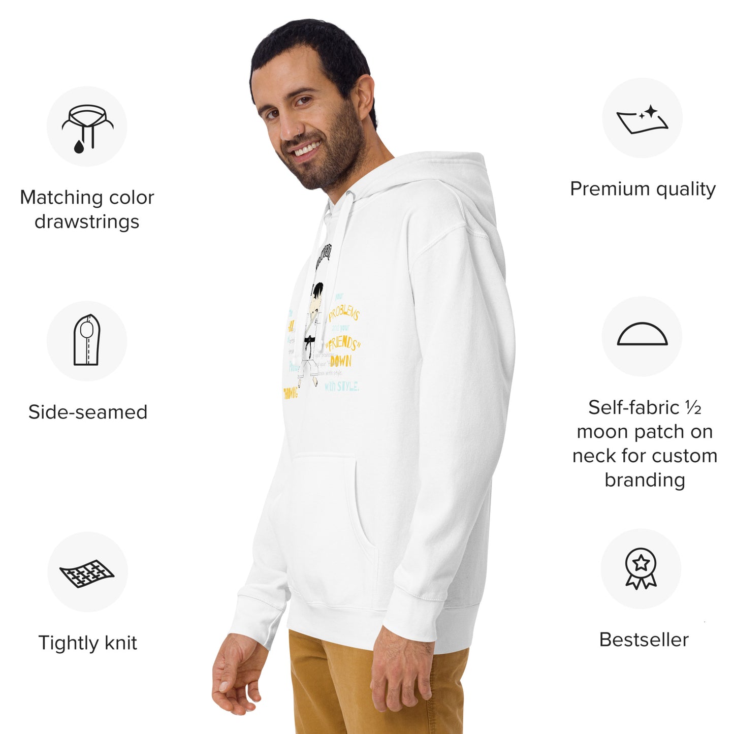 Judo Cartoon Graphic Hoodie – Fun Martial Arts | FunWearCode
