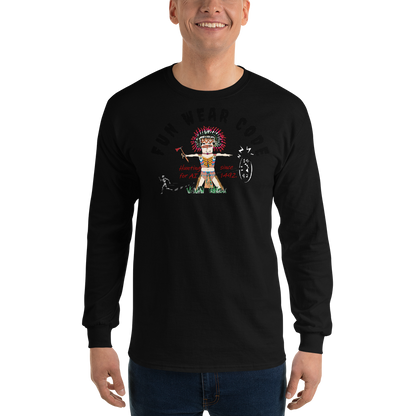 Sudadera acogedora de manga larga – Edición especial con estampado indio americano | FunWearCode