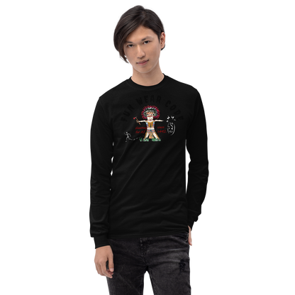 Sudadera acogedora de manga larga – Edición especial con estampado indio americano | FunWearCode