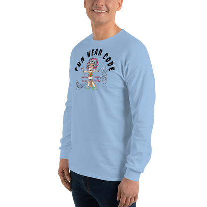 Sudadera acogedora de manga larga – Edición especial con estampado indio americano | FunWearCode