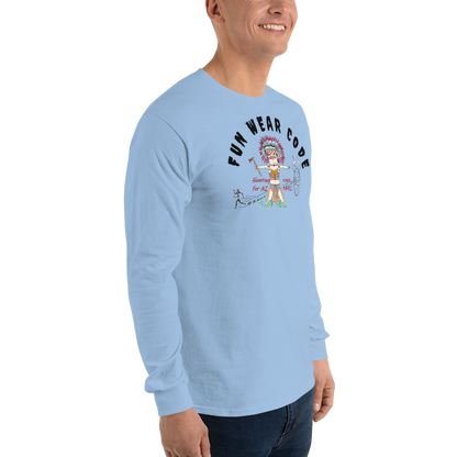 Sudadera acogedora de manga larga – Edición especial con estampado indio americano | FunWearCode