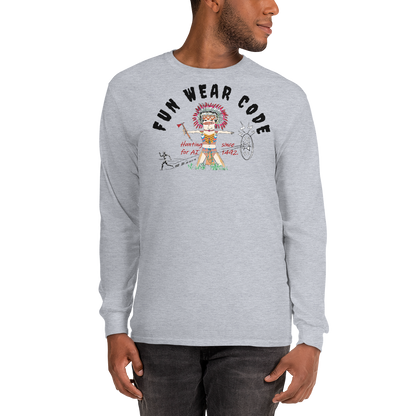 Sudadera acogedora de manga larga – Edición especial con estampado indio americano | FunWearCode