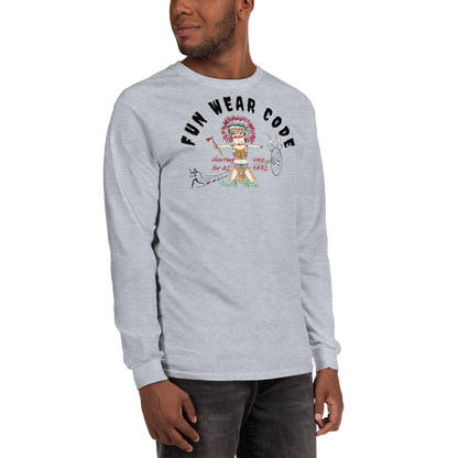 Sudadera acogedora de manga larga – Edición especial con estampado indio americano | FunWearCode