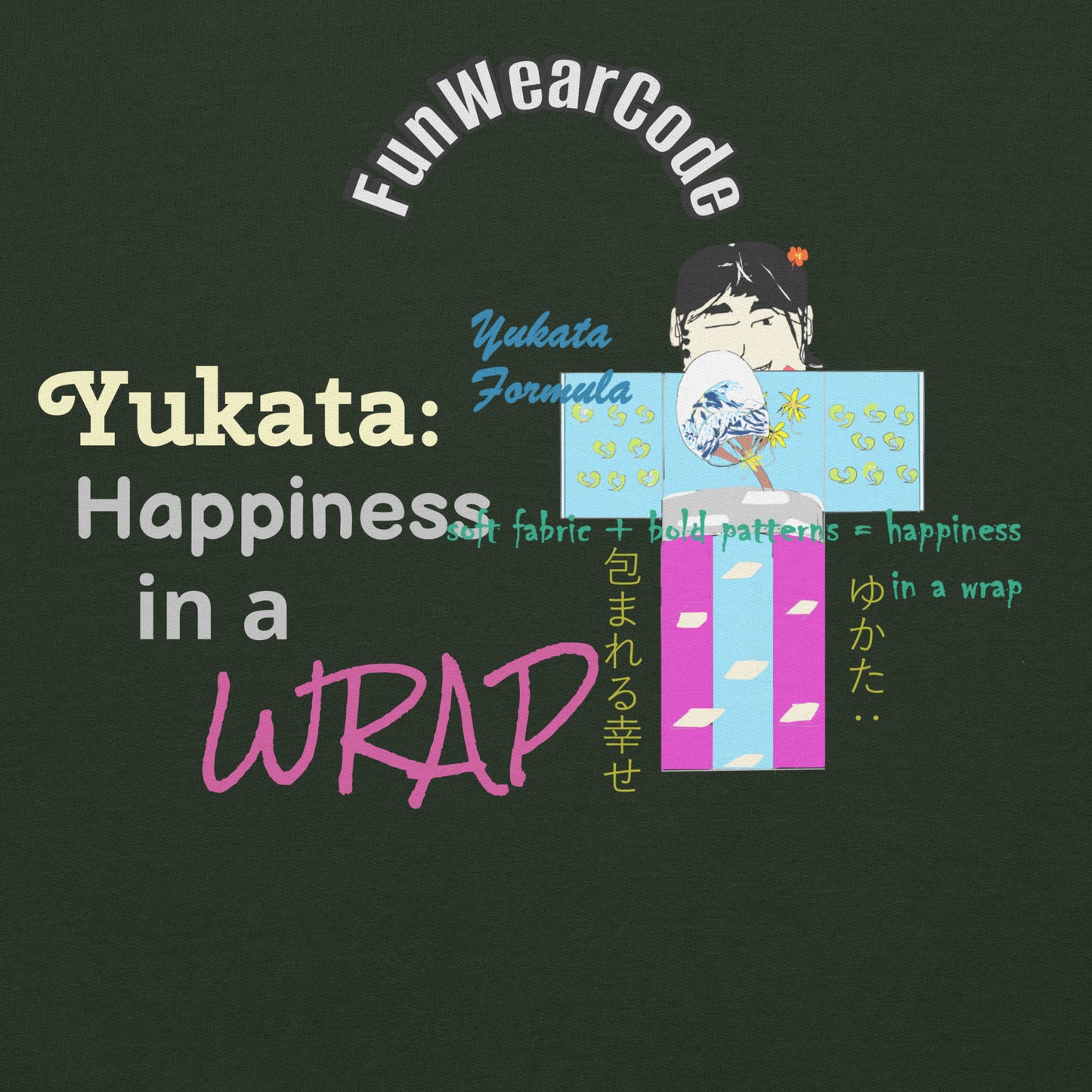 Sudadera con capucha yukata japonesa unisex: diseño icónico japonés divertido | FunWearCode