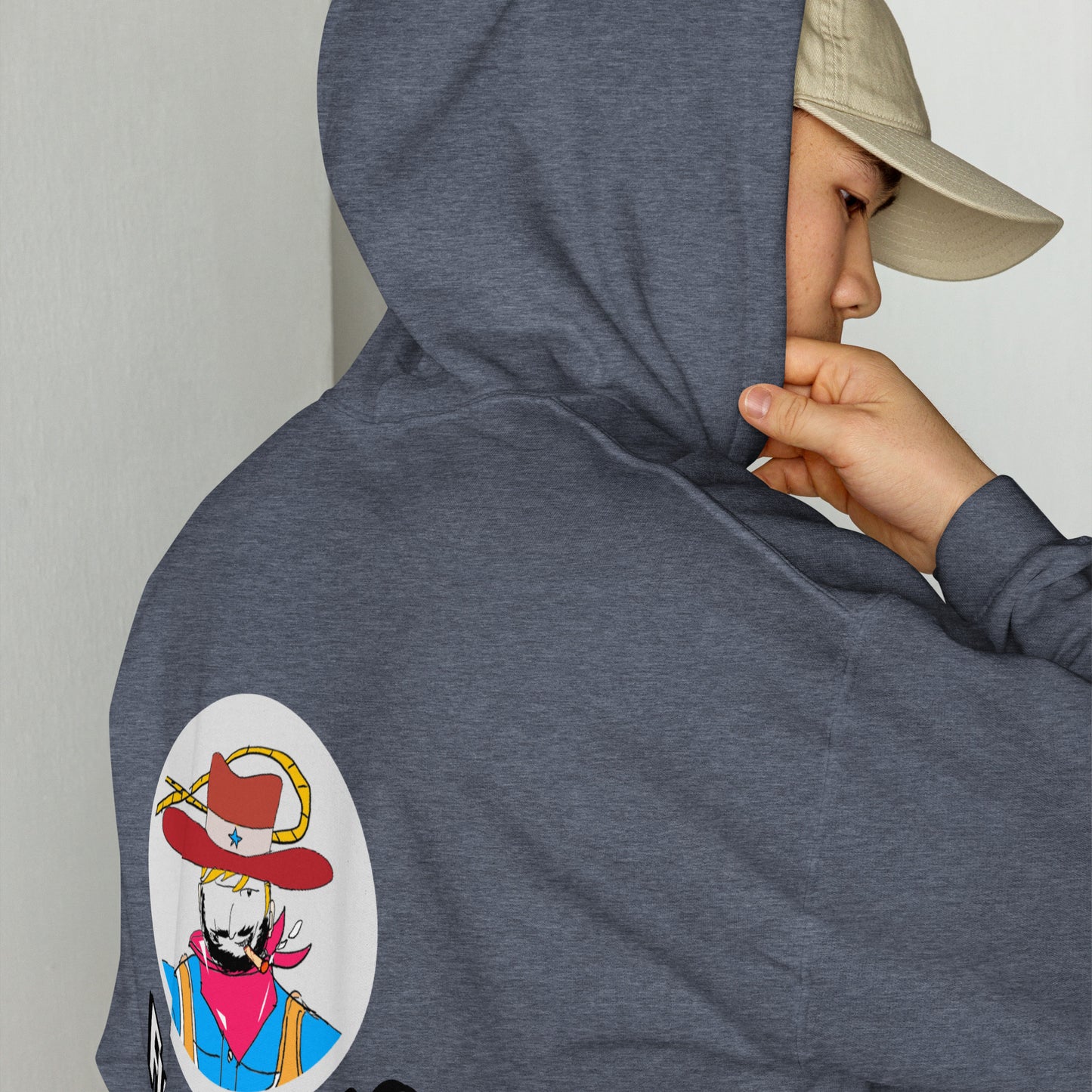 Unisex Cowboy Graphic Hoodie – Vintage Western Style Design | FunWearCode