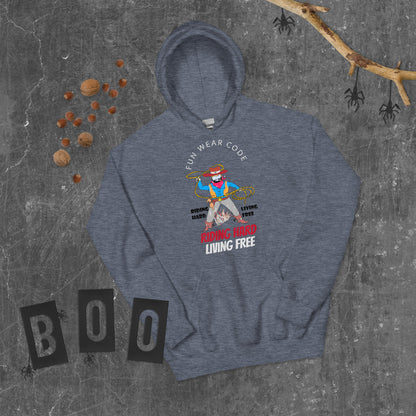 Unisex Cowboy Graphic Hoodie – Vintage Western Style Design | FunWearCode