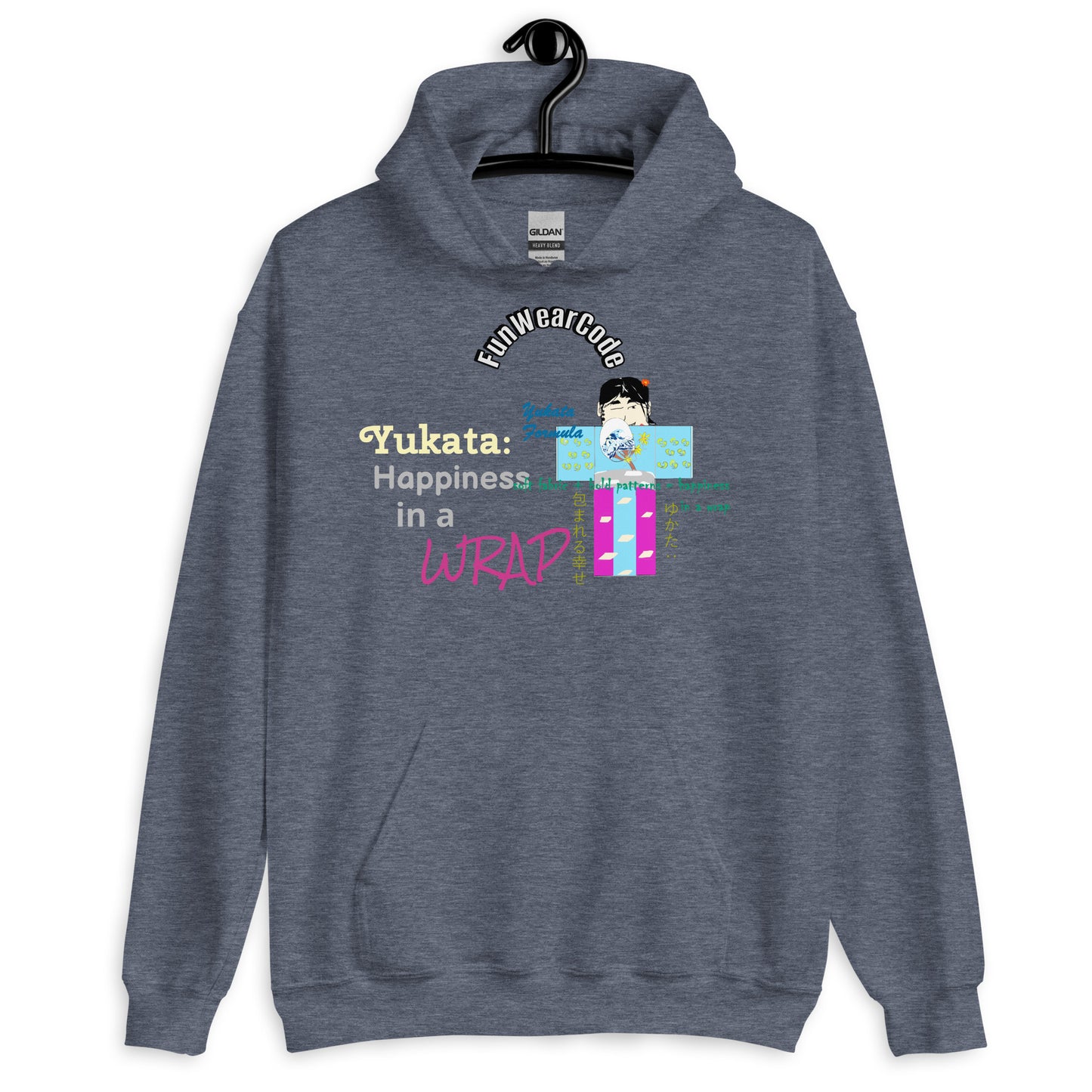 Sudadera con capucha yukata japonesa unisex: diseño icónico japonés divertido | FunWearCode