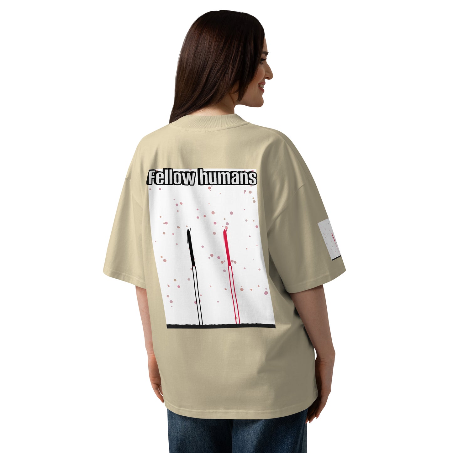 Camiseta orgánica extragrande de cuello alto unisex — Colección Human & Space 'Explore'