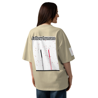Camiseta orgánica extragrande de cuello alto unisex — Colección Human & Space 'Explore'