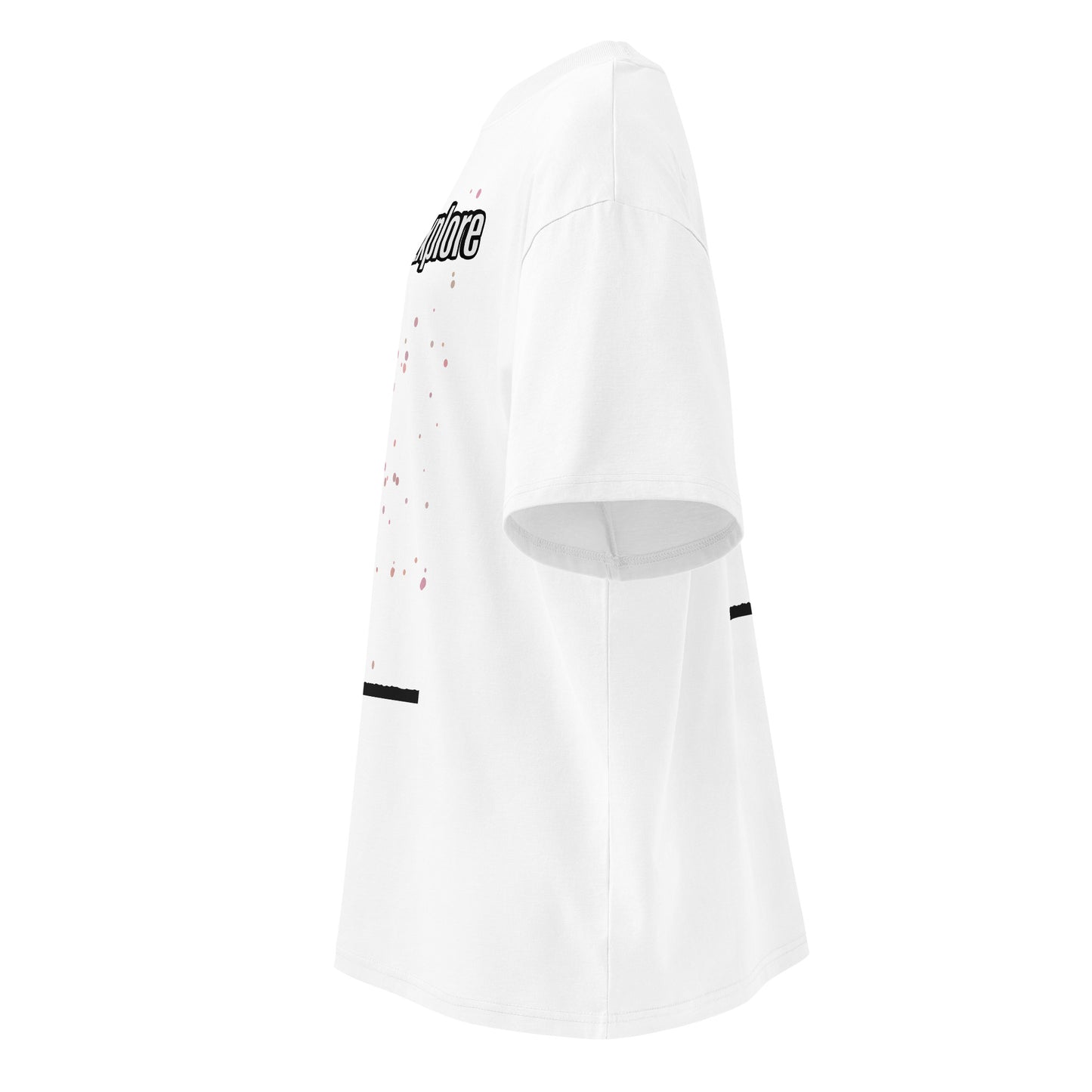 Camiseta orgánica extragrande de cuello alto unisex — Colección Human & Space 'Explore'