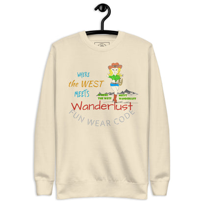 Premium Cozy Long Sleeve T-shirt – Classic Cowgirl Graphic Sweatshirt | FunWearCode