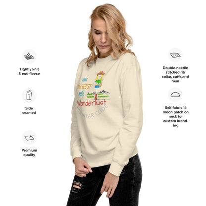 Premium Cozy Long Sleeve T-shirt – Classic Cowgirl Graphic Sweatshirt | FunWearCode
