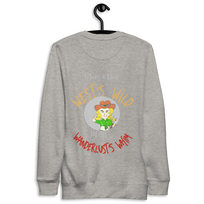 Premium Cozy Long Sleeve T-shirt – Classic Cowgirl Graphic Sweatshirt | FunWearCode