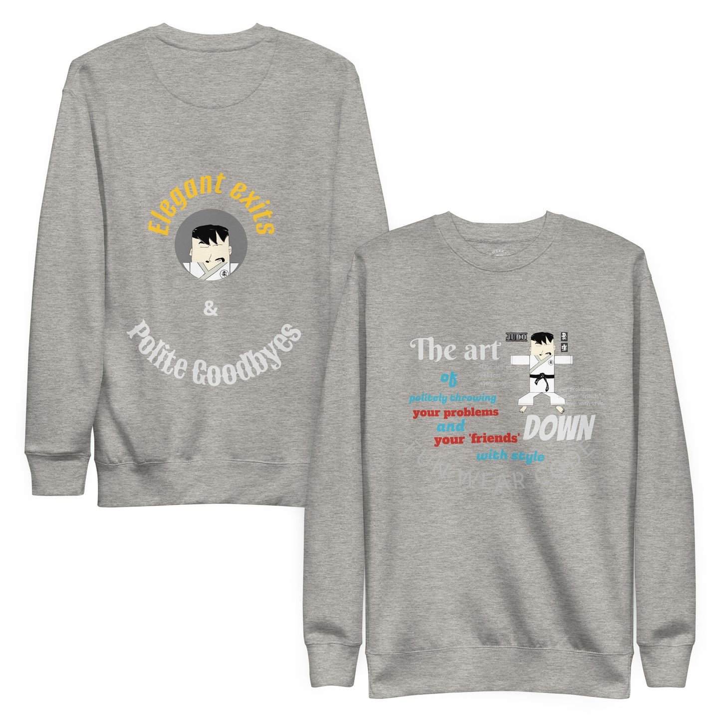 Judo Theme Long Sleeve Tee – Fun Martial Arts Shirt | FunWearCode