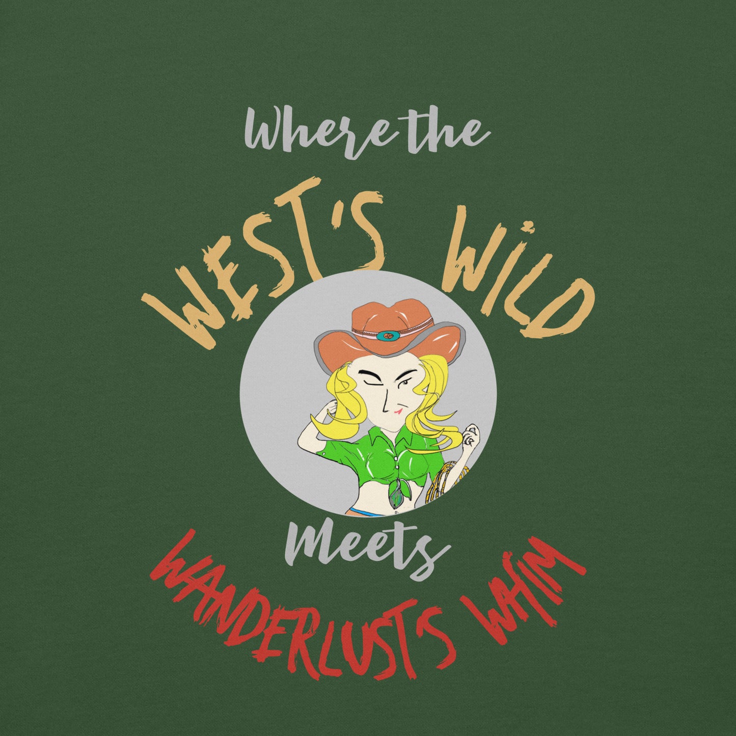 Premium Cozy Long Sleeve T-shirt – Classic Cowgirl Graphic Sweatshirt | FunWearCode