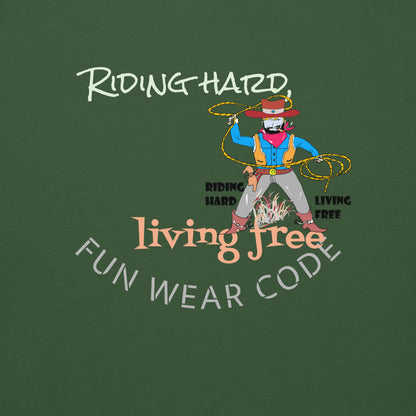 Premium Cozy Long Sleeve T-shirt – Classic Cowboy Graphic Sweatshirt | FunWearCode