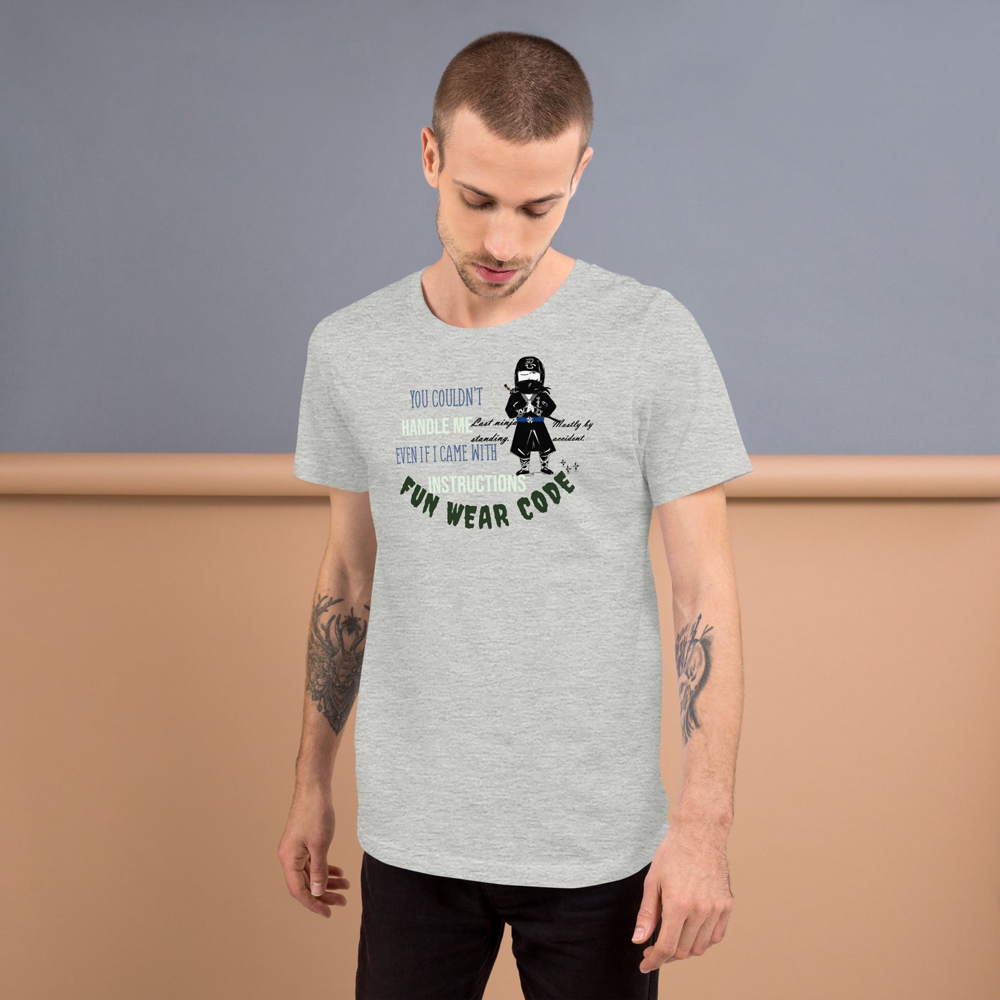 Playful Ninja Theme  T-Shirt – Japanese Martial Arts Iconic Tee | FunWearCode
