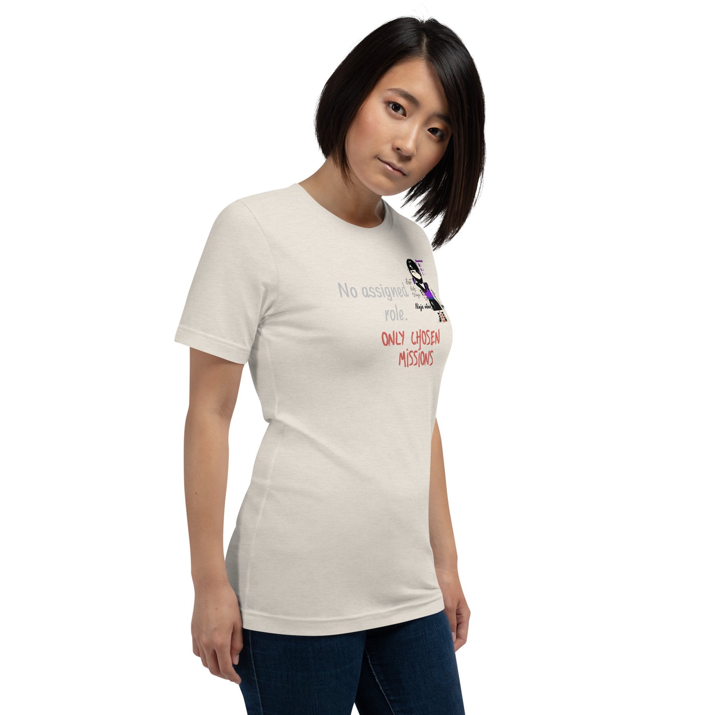 Camiseta gráfica de Lady Ninja – Camiseta con temática de artes marciales femeninas | FunWearCode