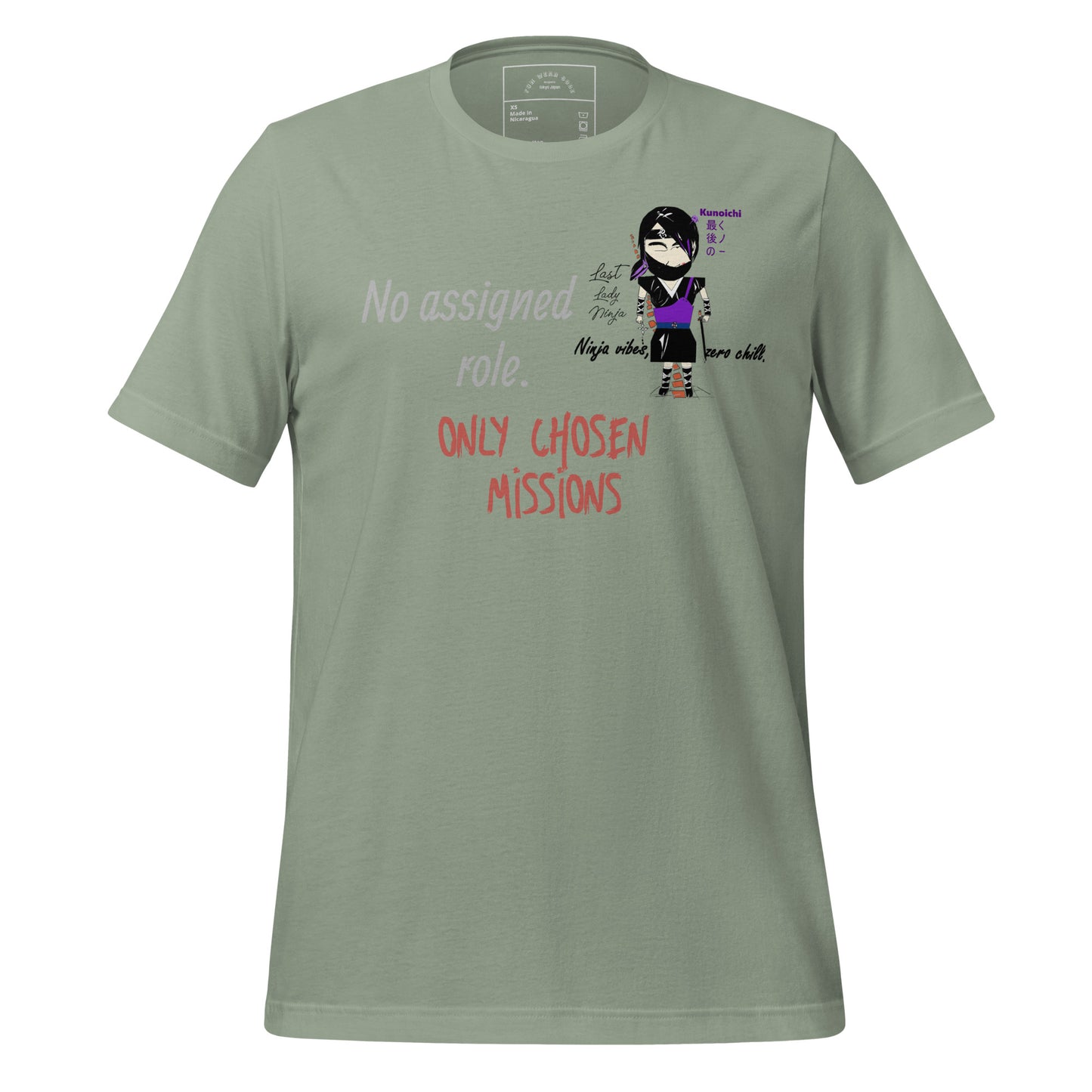 Camiseta gráfica de Lady Ninja – Camiseta con temática de artes marciales femeninas | FunWearCode