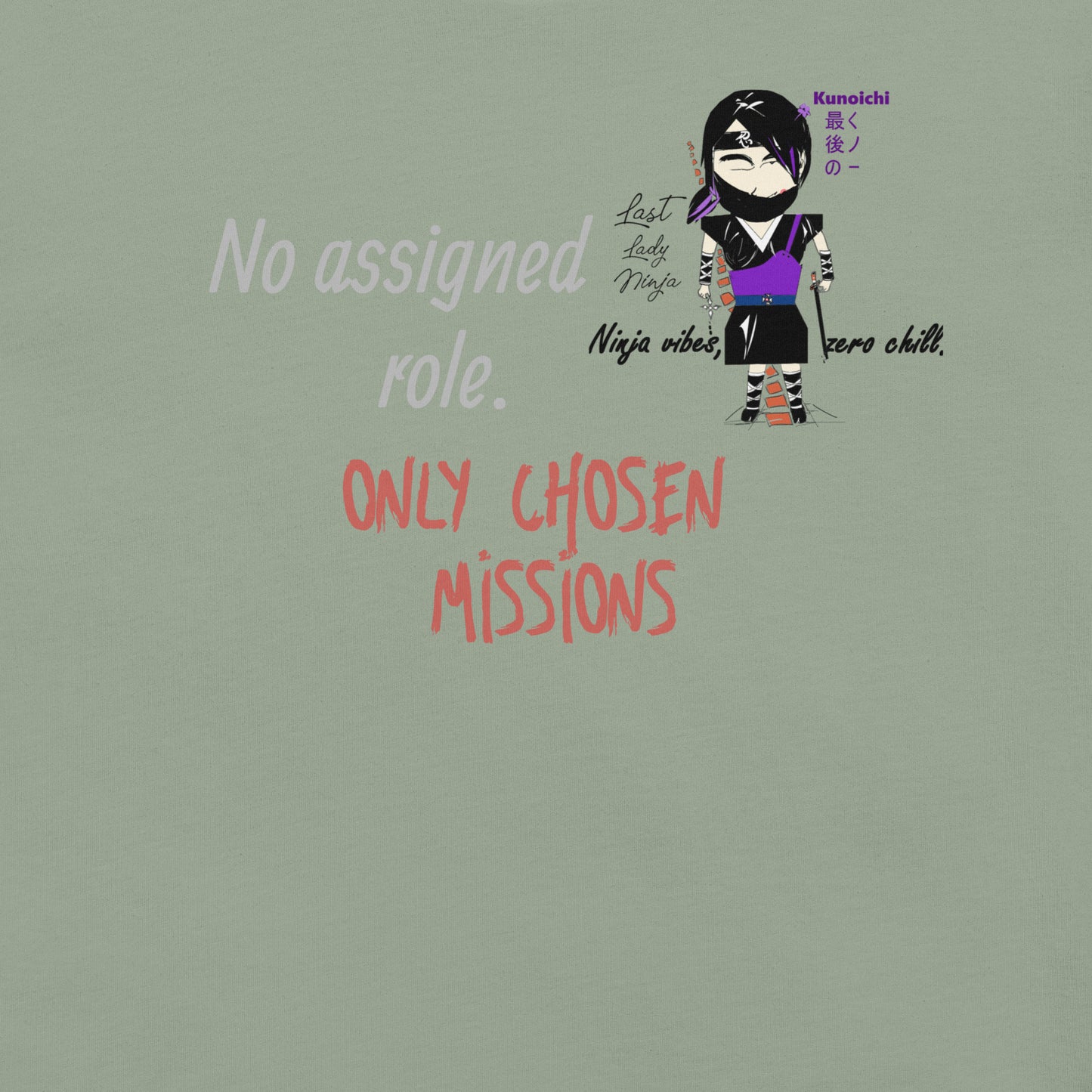 Camiseta gráfica de Lady Ninja – Camiseta con temática de artes marciales femeninas | FunWearCode