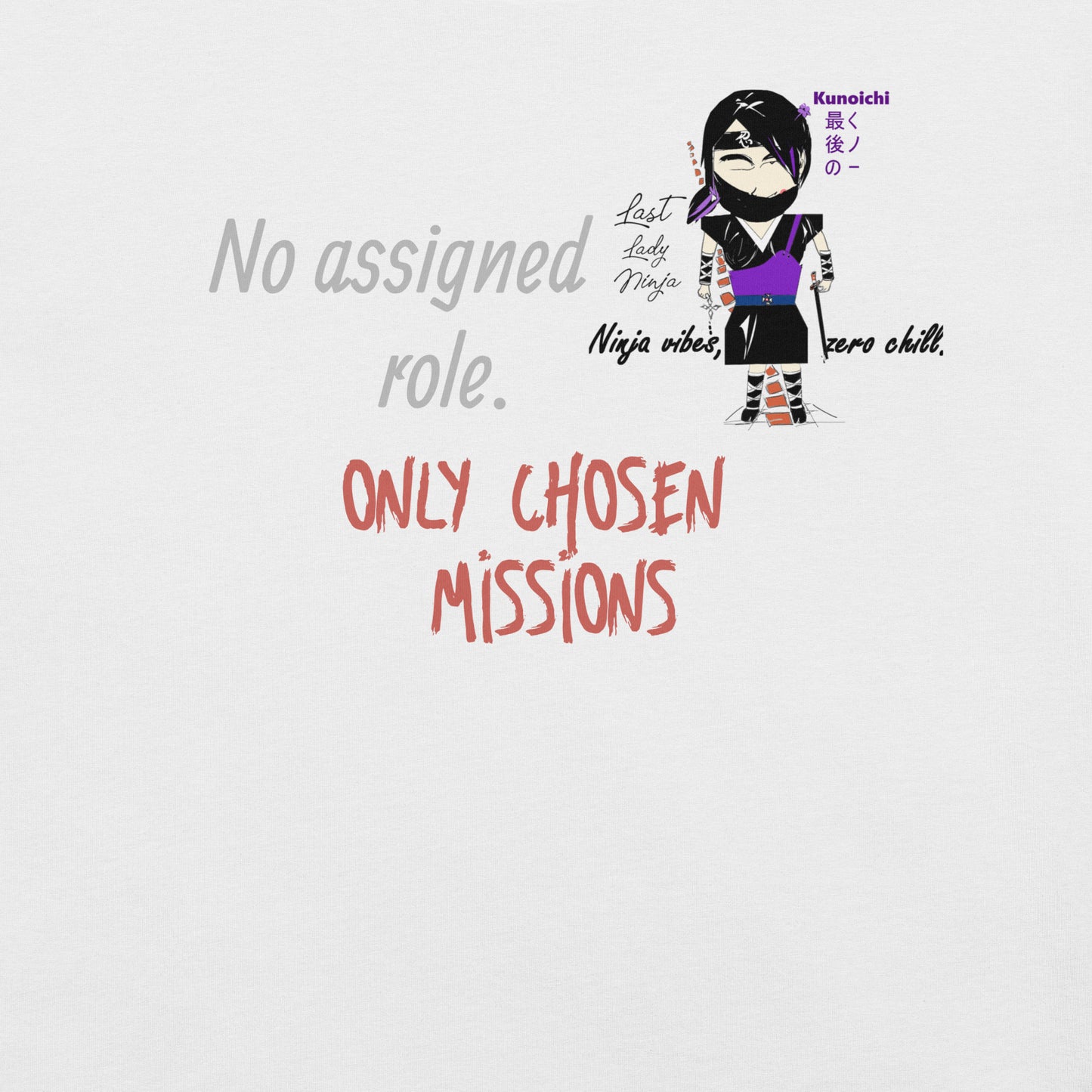 Camiseta gráfica de Lady Ninja – Camiseta con temática de artes marciales femeninas | FunWearCode