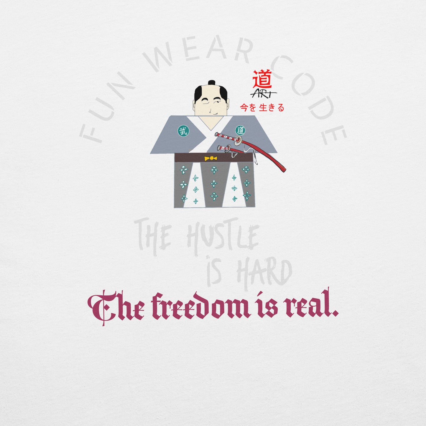 Camiseta unisex auténtica de artes marciales: Camiseta con gráfico de samurái estilo vintage | FunWearCode