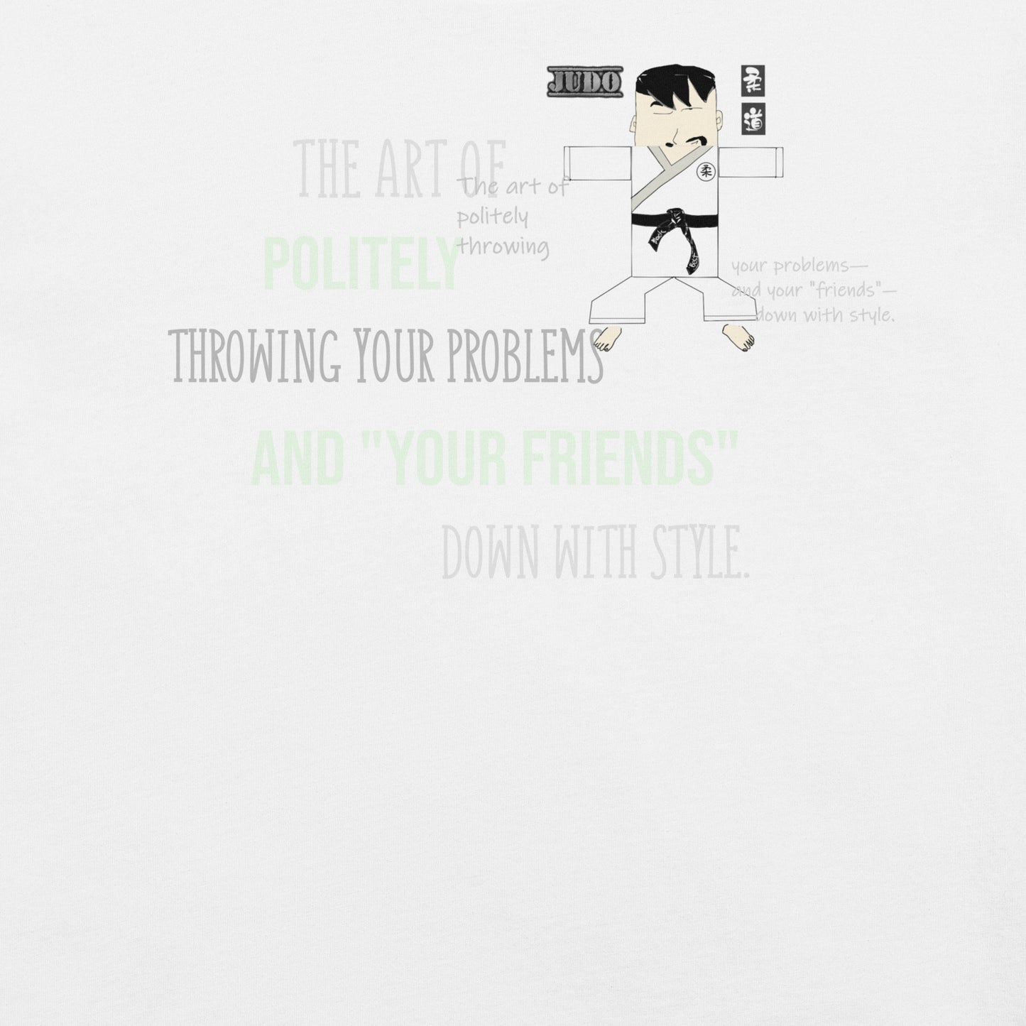 Camiseta auténtica de judo - Divertida camiseta gráfica de artes marciales | FunWearCode