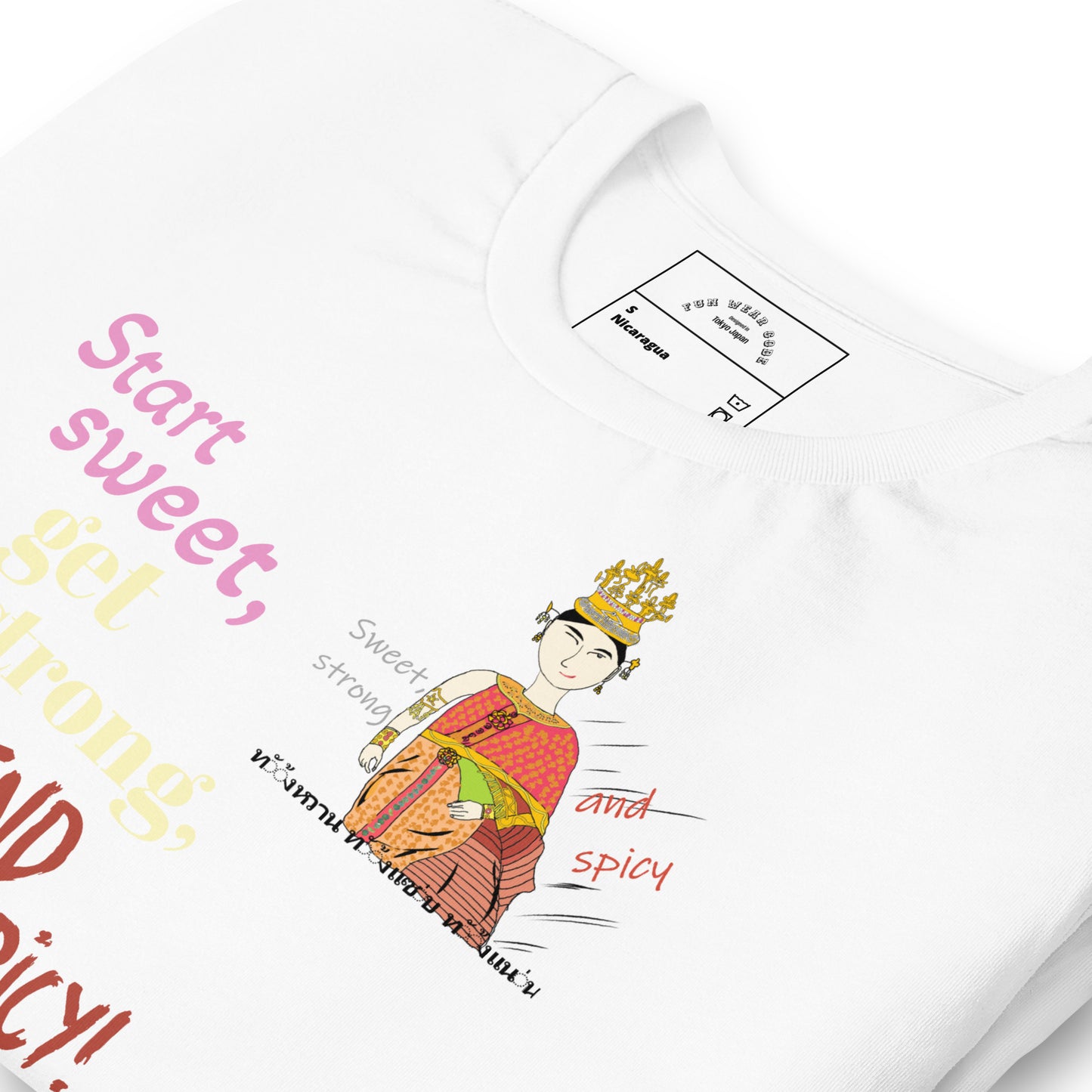 Camiseta divertida y suave - Camiseta con estampado de mujer tailandesa | FunWearCode